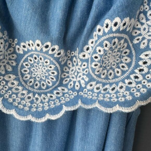 Fever Light Blue Off Shoulder Dress Size L - Picture 3 of 7